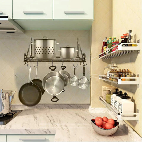 Heavy Duty S Hooks Set 30 Pack Steel Hangin Hooks for kitchen pot rack with hanging pots and utensils