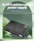 Rock Solid 18W DC UPS Power Backup compact power supply with 5V 9V 12V outputs for routers and PoE cameras.