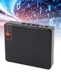 Compact Mini Ups Router Modem Backup Power With 15600 Mah Battery showing power indicator and charging ports.