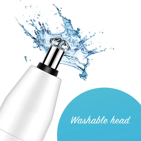 Women's Ear And Nose Hair Trimmer Cordless Battery Powered For Easy Snip And Clean 360 Degree Beveled Blade Delivers No Pull No Snag Compact Portable Groomer For Quick Home Grooming On The Go True Glow Style washable head close-up