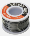 Rosin Core Solder Wire For Electrical Soldering 0.8mm 100g spool viewed from side, showing wire coiled around white plastic base.