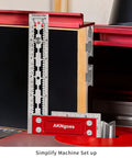 Heavy Steel 6 Inch Precision Woodworking Square With Built In Scribing Notches For Dead On Layouts No Sweat Marking And Fast Calibrations Every Handyman Trusts with a ruler edge to assist in layout.
