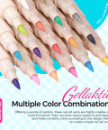 Dope 18 Color 3D Nail Art Pens Set With 0.7mm Tip showing vibrant colors for nail design dotting drawing painting.