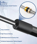 Close-up of Hyundai Sonata front hood strut gas spring design, showing OEM compatibility and easy installation features.