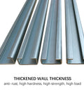 Built Like A Tank 304 Stainless Steel T Track U Channel Mounting Rails For Drill Press Tables Router Workbenches Hassle Free Workshop Upgrade 59 Inch Pair, showing thickened wall thickness.