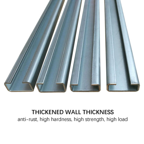 Built Like A Tank 304 Stainless Steel T Track U Channel Mounting Rails For Drill Press Tables Router Workbenches Hassle Free Workshop Upgrade 59 Inch Pair, showing thickened wall thickness.