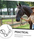 Heavy Duty Stainless Steel Horse Tie Down Ring Cross Tie Ring for Trailers with Safe Rope Release in use during training