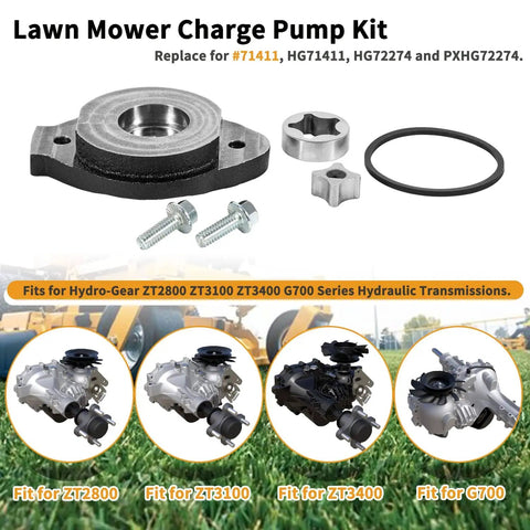 Beef Up Your Mower With This Charge Pump Kit For Hydro Gear ZT2800 ZT3100 ZT3400 G700 Series Transmissions Fits Hustler Scag And Other Brands Replaces 71411 High Quality Aftermarket Replacement