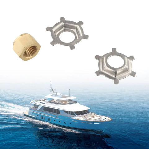Heavy Duty Prop Nut Tab Washer Kit For Mercury 65 To 225Hp Outboard Motors Tough Copper Steel Marine Hardware Saltwater Ready Oem Replacement Fasteners Built Like A Tank For Sea Dogs