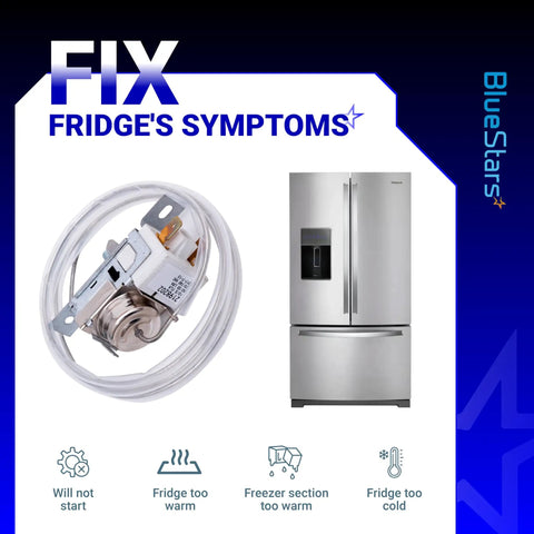 Upgraded Refrigerator Cold Control Thermostat Replacement For Fast Chill Cooling Compatible With Most Major Brands And Replacing 2161284 2198201 2198202