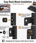 Easy installation guide for Complete 45 Sets M6 Rack Screws And Cage Nuts 180 Piece Pro Gear Server Rig Mounting Hardware Kit.