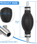Three Eighths Inch Boat Primer Bulb For Outboard Motors Universal Carburetor Compatible Fuel Line Hand Prime Pump size details