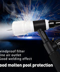 White Ceramic TIG Cup Kit 4 Pack No 12 For Small And Large TIG Torches shown during welding.