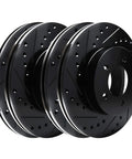 Mazda RX-8 2004-2011 Hart Full Brake Rotor Kit Drilled And Slotted Black Finish for street performance