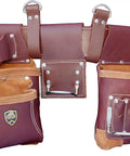 Built Tough Full Grain Leather Pro Grade Framer Tool Rig With Multi Pockets, Hammer Holder, 2 Pouches And Belt.