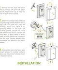 Installation guide for 14 Inch Outdoor Wall Light Front Door Sconce With 3CCT Dimmable Ultra Bright LED Waterproof ETL Listed 20W 1900LM