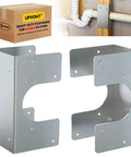 Stud Shoes For Double 2X Studs In 16 Gauge Galvanized Steel, 6.25 Inch Height And 3 Inch Width, pack of 2, installed view.