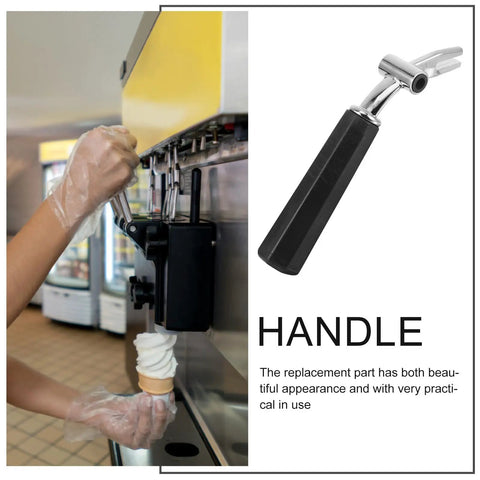 Person using ice cream maker lever handle replacement for home machines with adjustable control, easy install repair accessory.