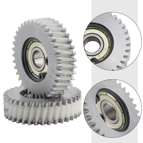 Close-up of 3 Pack E Bike Planetary Gear Kit With 36 Tooth Helical Gears 38mm Steel Plastic Motor Gears For Electric Bicycles.