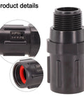 Drip Irrigation Pressure Regulator 30 PSI Three Quarter Inch Garden Hose Water Pressure Reducer Valve, black plastic