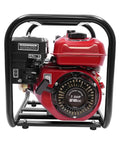 Heavy Duty Workhorse 7.5HP 212CC Gas Water Pump side view showing red engine and sturdy frame, ideal for job sites.