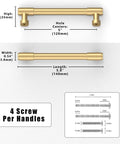 Five Pack Champagne Bronze Cabinet Pulls 5 Inch 128mm Solid Zinc Alloy Kitchen Cabinet Handles dimensions and screws