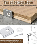 Beefy Stainless Steel Bi Fold Door Repair Kit for 1-3/8 Inch Wood Doors Top Or Bottom Mount Closet Hardware installation detail