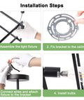 Installation steps for Four Light Black Semi Flush Mount Ceiling Light Fixture With Industrial Farmhouse Style