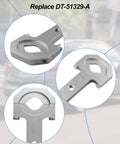 DT-51329-A Driveshaft Removal Adapter Tool For Chevrolet Equinox Traverse XT5 Acadia And Buick Envision Beefy Heavy Duty High Strength Metal Construction Durable Replacement Part, silver metal adapter