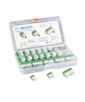 Solid Choice Tool Free Lever Wire Nuts Fifty Piece Compact Splicing Connector Assortment With Rugged Case view showing connectors in size.