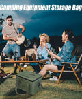 Group enjoying outdoors with 36L Travel Duffle Bag With Shockproof Storage System Lightweight Camping Gear Organizer visible