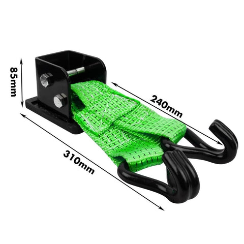 Lift Jack Mate Wheel Lifter for Offroad 4X4 Vehicles 5000 lb capacity with green tire hook attachment, close-up view