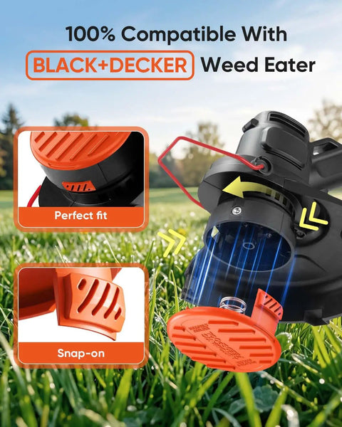 Universal Replacement Spool Cap 4 Pack RC100P For Weed Eater And String Trimmer Parts, Compatible With Black And Decker GH And ST Series