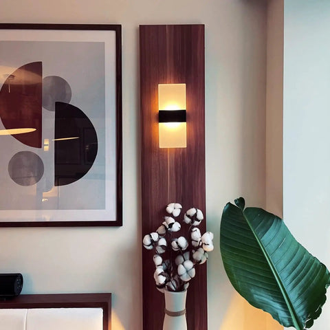 Rechargeable Battery Powered Wall Sconce Pair With Touch Dimming, Wireless LED Magnetic Bedside Lamps in living room setting