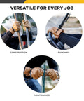 Rugged Heavy Duty Leather Work Gloves For Men, Cowhide Protection From Abrasion And Puncture, Gunn Cut Design used in construction, ranching, maintenance