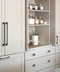 Modern kitchen cabinets with Five Pack Cabinet Handles 8.8 Inch 224mm Screw Spacing Matte Black Furniture Hardware Pulls