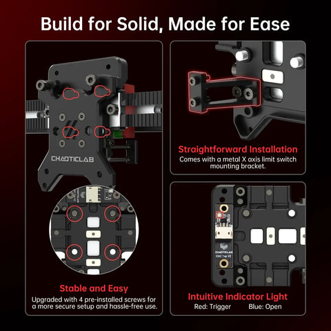 All Metal Optical Sensor Tap Leveling Kit For 3D Printers, Top Notch Precision 0.0004mm, detail view of installation and features