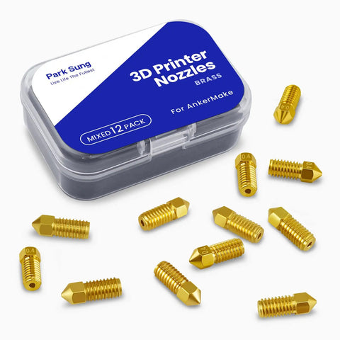 Top Tier Brass Nozzle Replacement Kit For AnkerMake M5 And M5C 3D Printers Built Rock Solid For Clean Runs Dead Simple Swap Zero Stress Setup Legit Reliable Premium Copper Tips 12 Piece Set 0.2 To 0.8 Millimeter