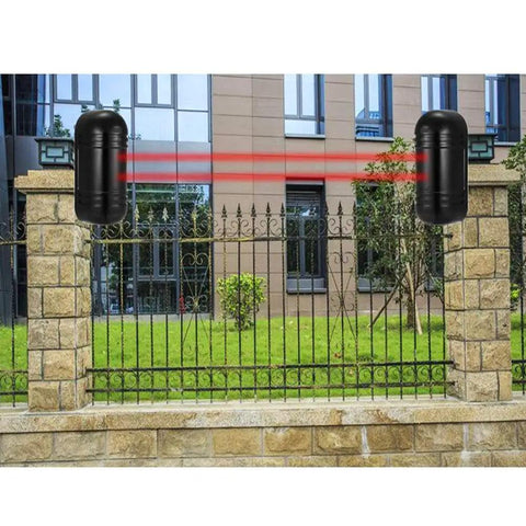 Dual Laser Alarm Beam Sensor For Indoor And Outdoor Security, 300m Range With 60m Infrared Detection above fence