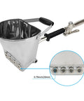 Heavy Duty Pneumatic Stucco Spray Gun With Four Jet Nozzle For Smooth Slap On Plaster Finish Air Powered Mortar Hopper Sprayer with aluminum grip.
