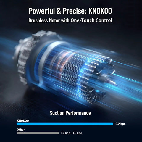 Close-up of brushless motor from Desktop Solder Fume Extractor With Low Noise 50 DB, highlighting suction performance.