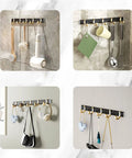 Sturdy Steel Wall Mounted Coat Rack Cool Fix For Your Hallway Or Living Room Easily Park Your Outerwear Totes And Keys To Keep Your Pad Spotless With Super Easy Everyday Storage with hooks for various items.