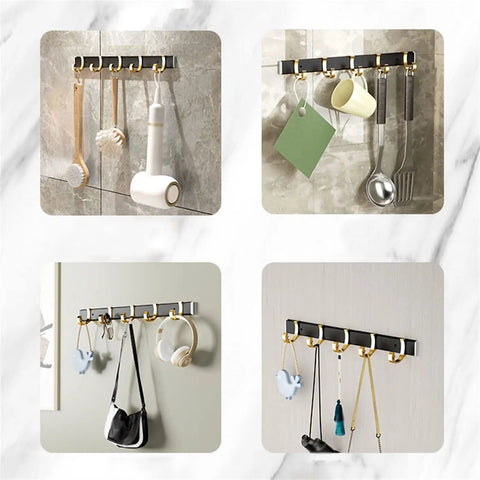Sturdy Steel Wall Mounted Coat Rack Cool Fix For Your Hallway Or Living Room Easily Park Your Outerwear Totes And Keys To Keep Your Pad Spotless With Super Easy Everyday Storage with hooks for various items.