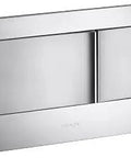 Veil Flush Actuator Plate for K-6303 and K-6304 Toilet Dual Flush 0.8 or 1.6 GPF Brushed Chrome Finish with large access opening