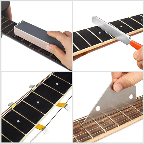 Guitar Fret Leveling Kit For Pros And DIY Hobbyists Includes Fret Leveling Beam Crowning File Fret Rocker Neck Rest Cradle