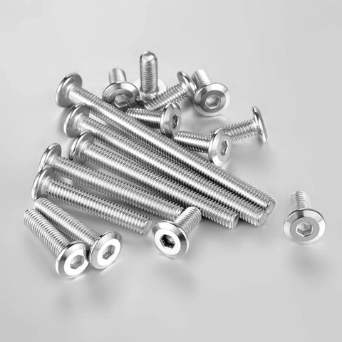 M8 Countersunk Flat Head Hex Socket Cap Screws 75mm With Allen Drive Kit 304 Stainless Steel 18 8 Full Thread 8mm Diameter