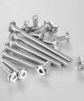 Top Notch M6 X 115mm Countersunk Bolts Flat Head Hex Socket Cap Screws With Included Allen Wrench 304 Stainless Steel full thread visible.