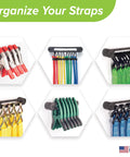Hook Rail Strap Organizer 2 Pack For Easy Tie Downs Ratchet And Bungee Cord Storage in Garage Workshop Home Or Enclosed Trailer
