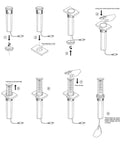 Installation steps for Pop Up Retractable Surge Protector With Auto Raise Hidden Recessed Power Strip Featuring 2 USB Charging Ports And 3 AC Outlets.