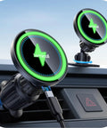 MagSafe Car Mount Charger With 15W Wireless Power, 20X Strong Magnets, Hands Free Phone Holder For iPhone 17 Pro Max on car dash